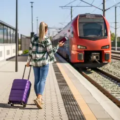 Kobieta z walizką i paszportem na dworcu kolejowym. Czy zleceniobiorcy należy się ryczałt przy umowie zlecenie a delegacja?
