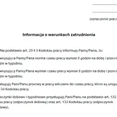 Nowa informacja o warunkach zatrudnienia – co musisz wiedzieć?