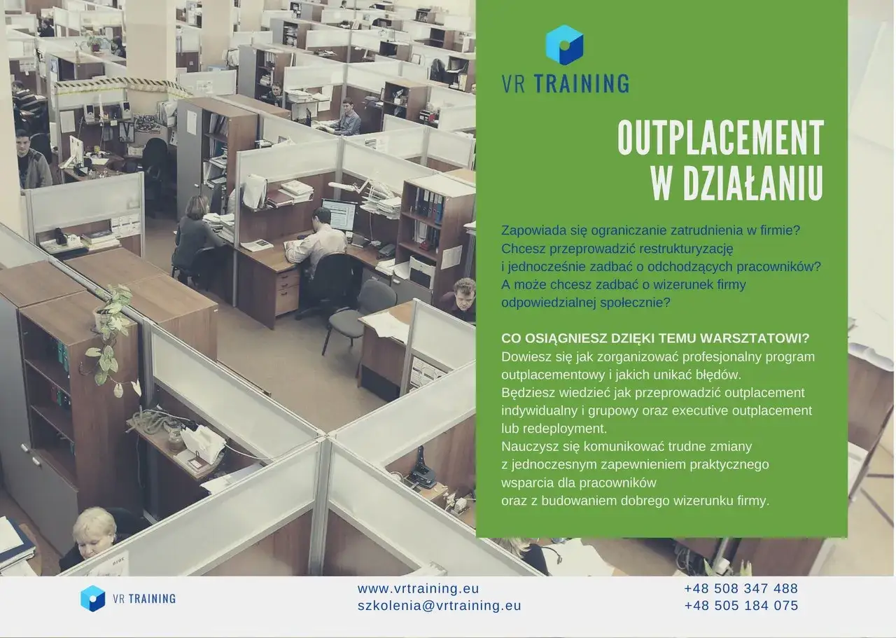 Outplacement w działaniu: jak wspierać zwalnianych pracowników w znalezieniu nowej pracy. Szkolenie VR TRAINING.