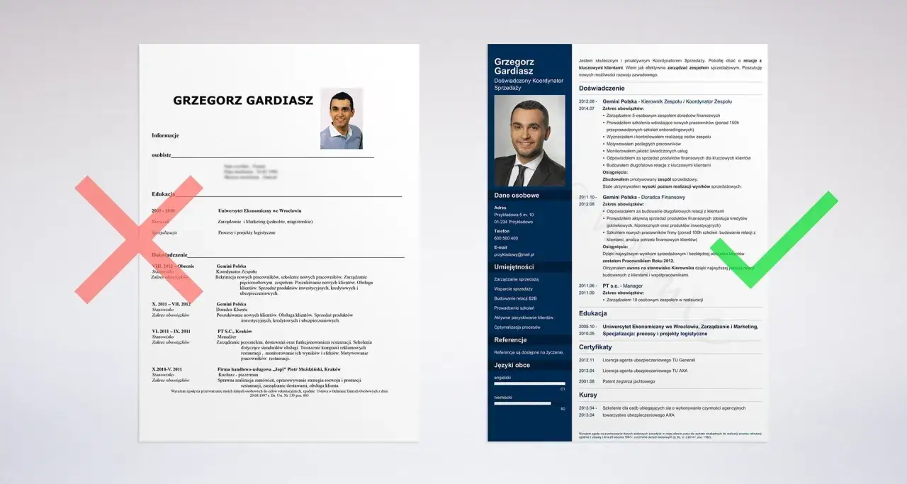CV Grzegorza Gardiasza, z zaznaczeniem, jak zapisać dziwne hobby w CV, żeby zaintrygować przyszłego szefa.