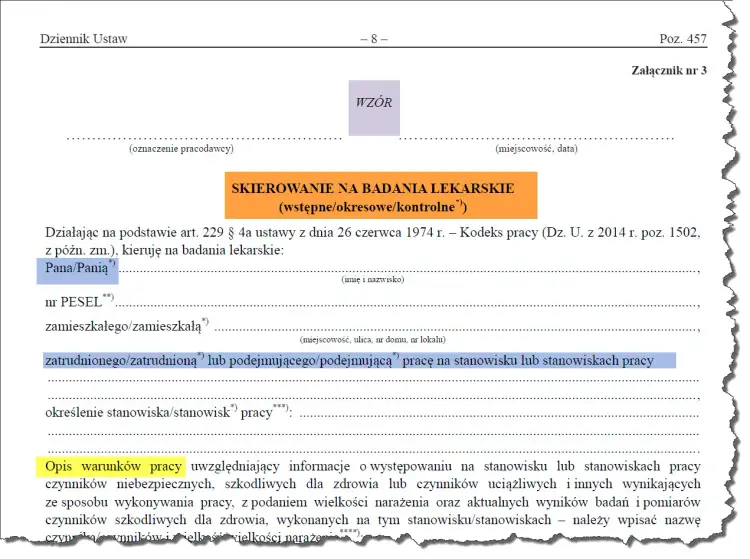 Brak skierowania na badania medycyny pracy - Co grozi pracodawcy?